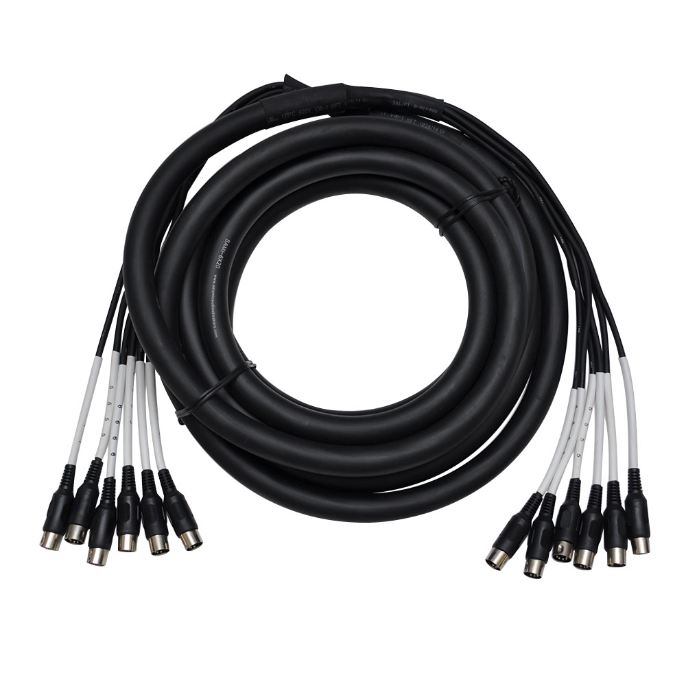 Seismic Audio 6 Channel MIDI Snake Cable 20 Feet 5 Pin DIN 20