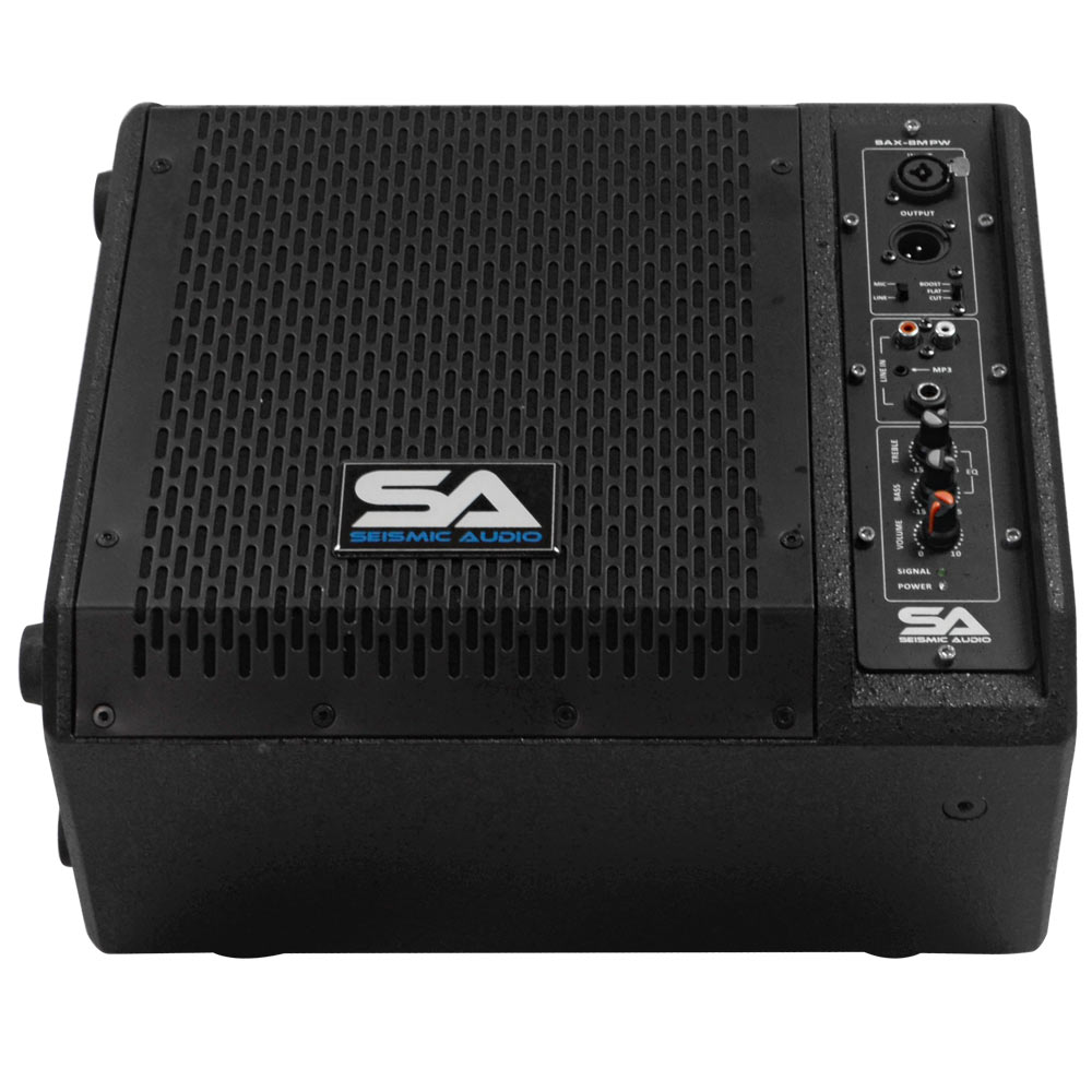 Powered Compact 8 Inch 2 Way Coaxial Floor / Stage Monitor with