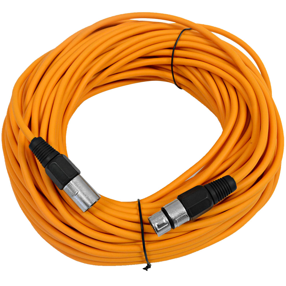 SEISMIC AUDIO Orange 100' XLR Microphone Cable Mic Cord eBay