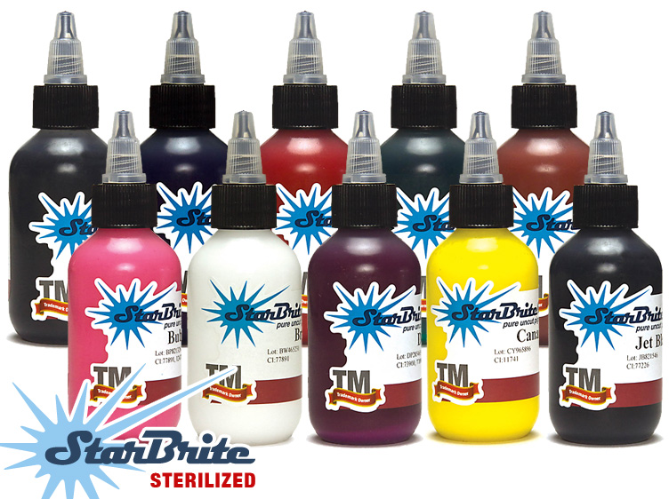StarBrite Tattoo Ink 10 Primary Colors Kit Set 1 oz eBay