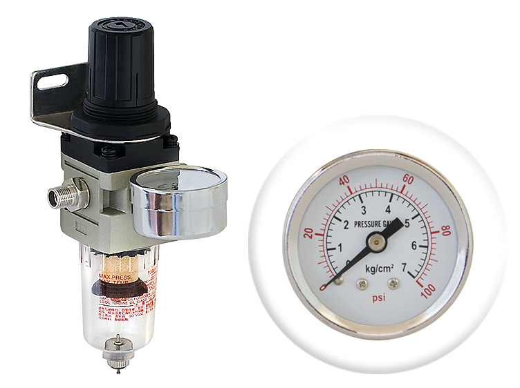 Pro Airbrush Air Compressor Regulator Pressure Gauge Water Moisture