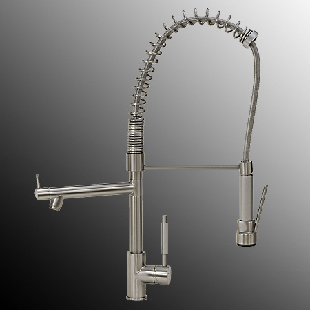 Premium Global Faucet in Brushed Nickel