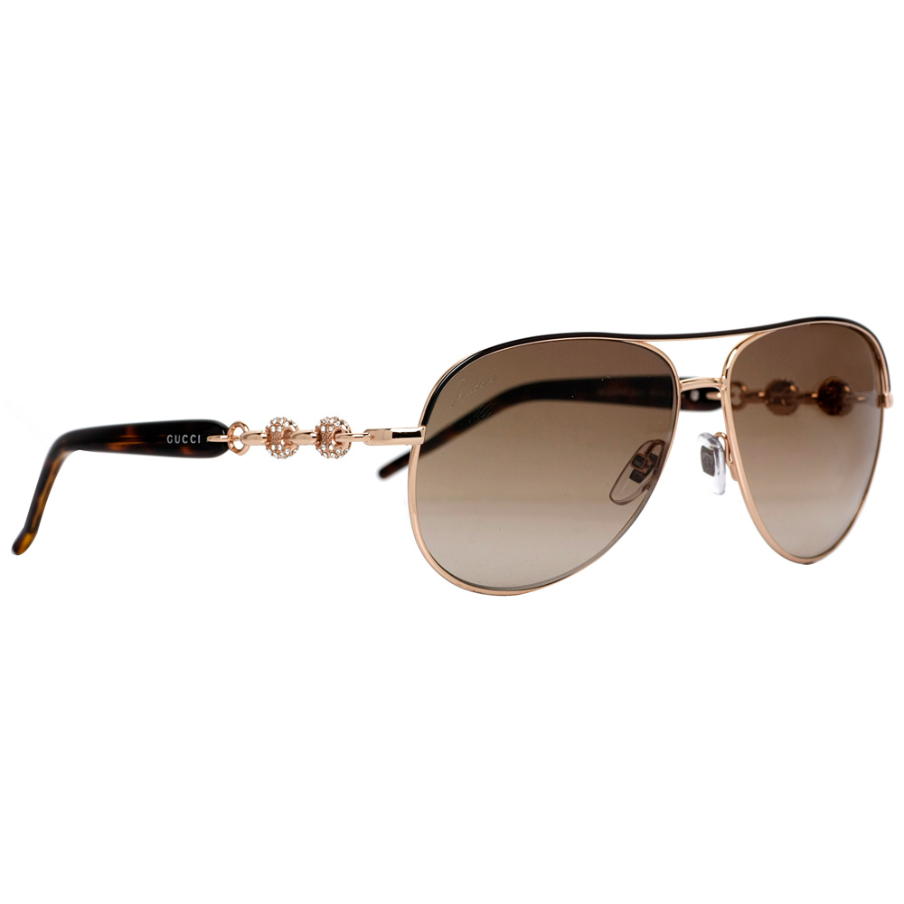 Gucci GG 4239/N/S Aviator Sunglasses Gold w/ Crystals | eBay