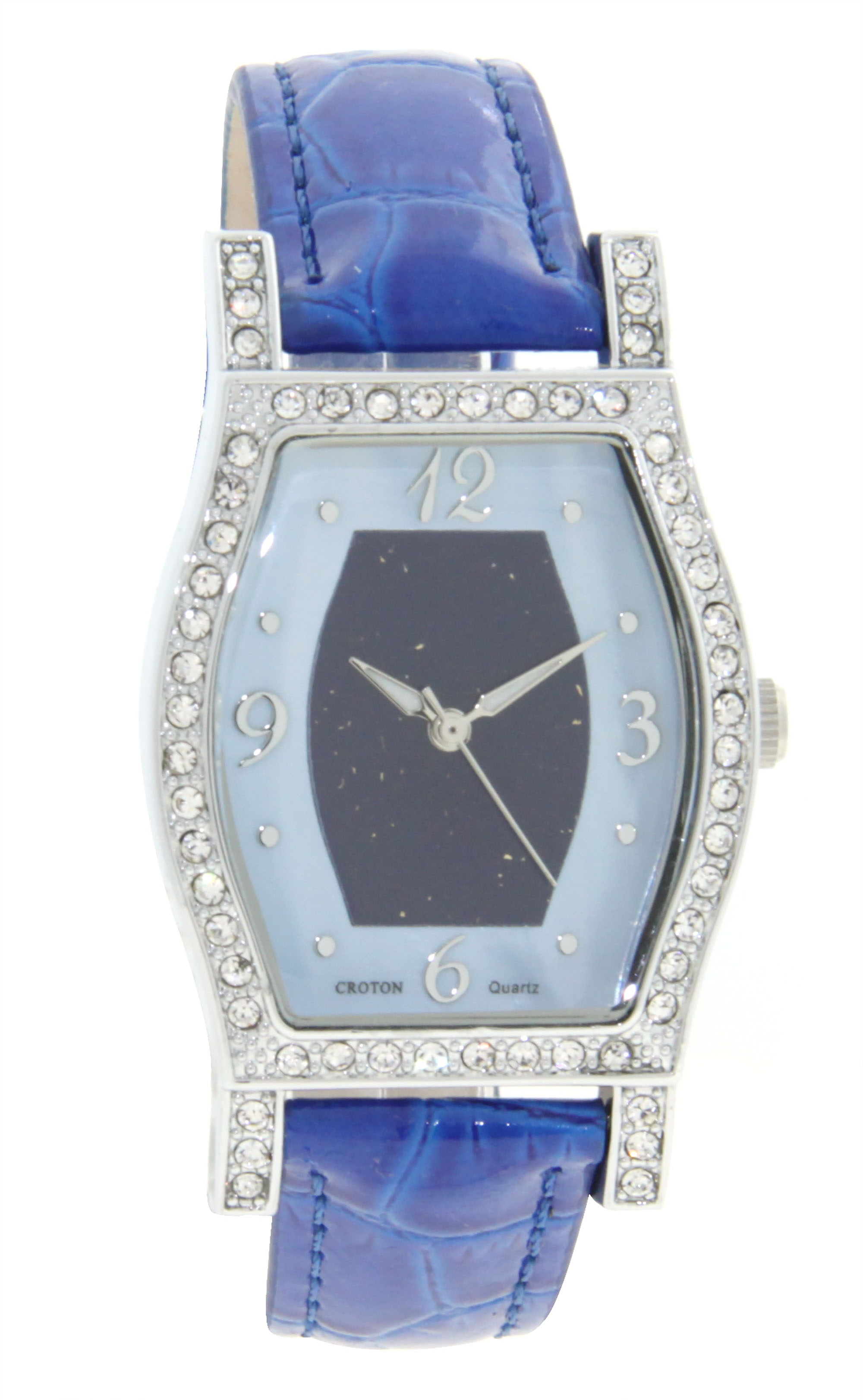 CROTON Genuine Stone Dial and Crystal Watch w/ Genuine Leather Strap eBay