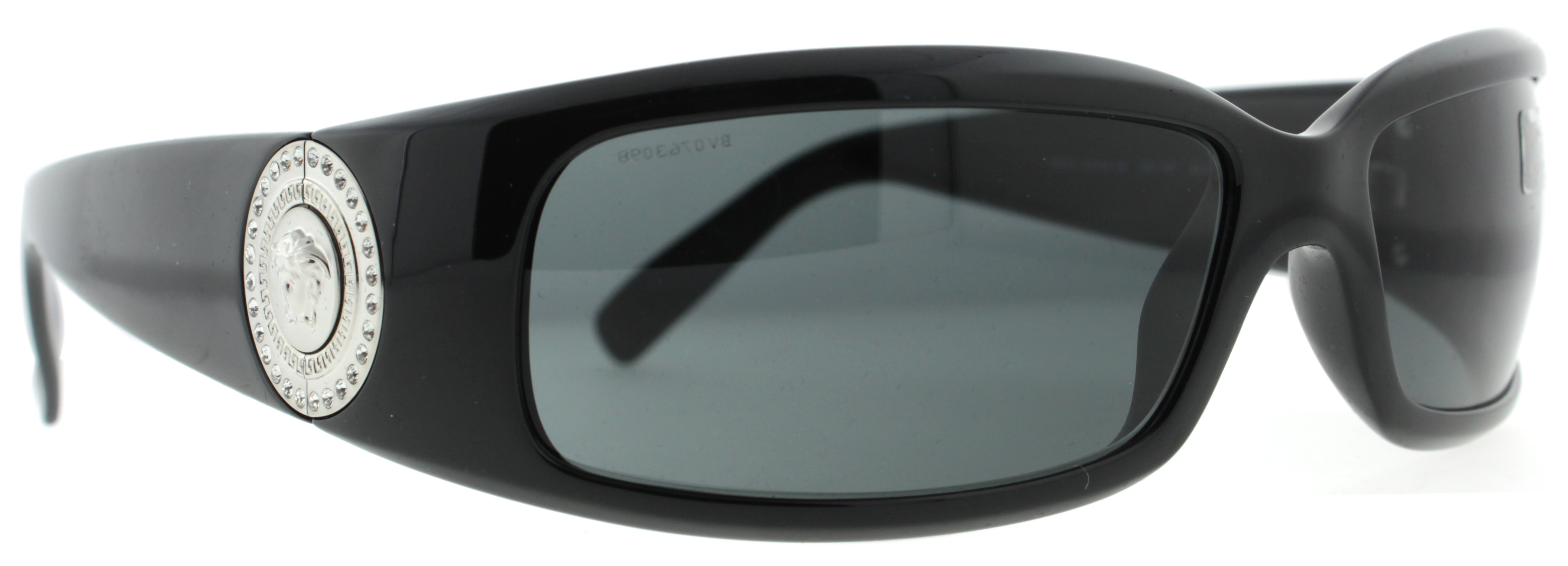 Versace VE 4044 GB1/87 Black Silver Mens Wraparound Sunglasses eBay
