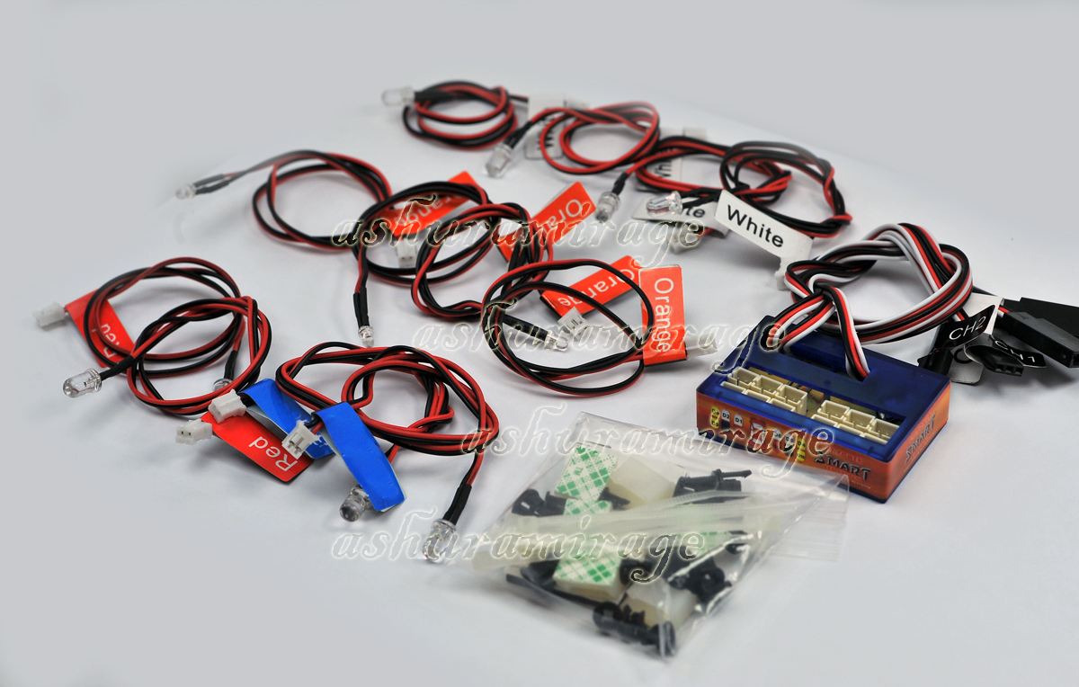 RC Car Truck Lighting 12 LED kit system 2.4ghz Tx compatible PPM FM NEW