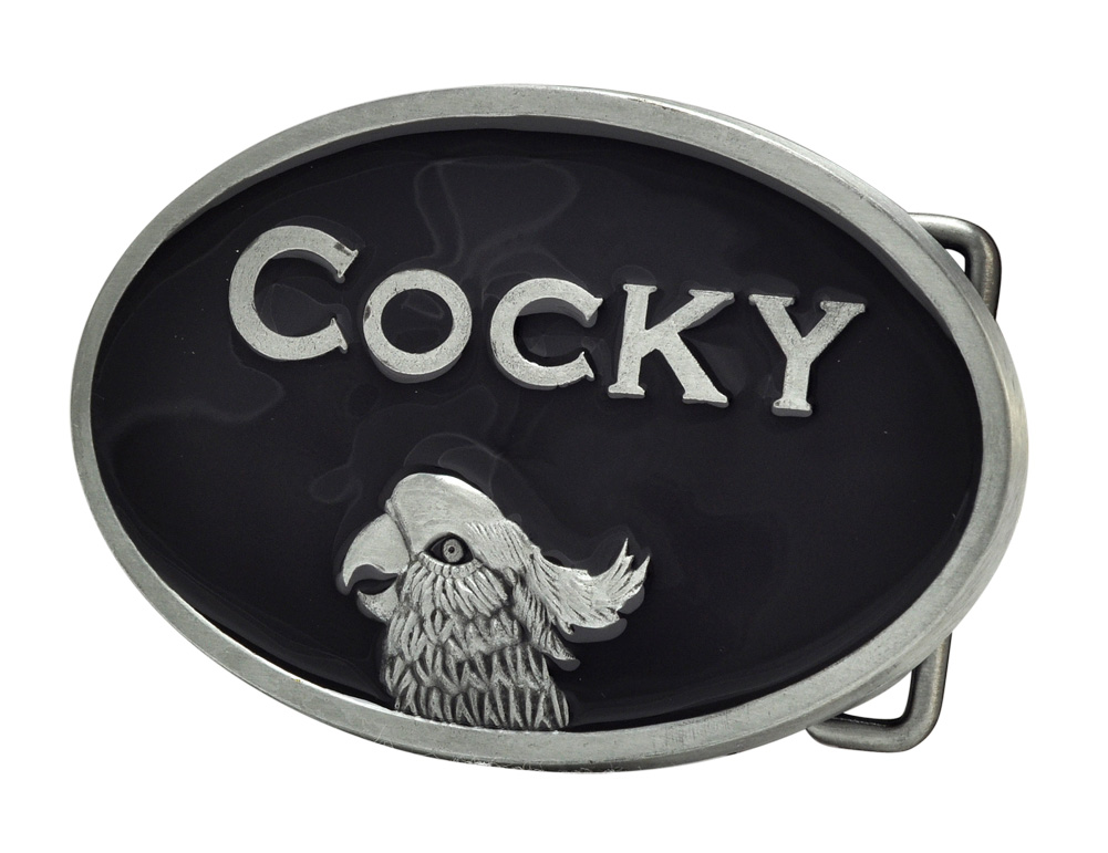 Black Cocky Belt Buckle Funny TV SHOW Painted Metal Cool Unique Hip New