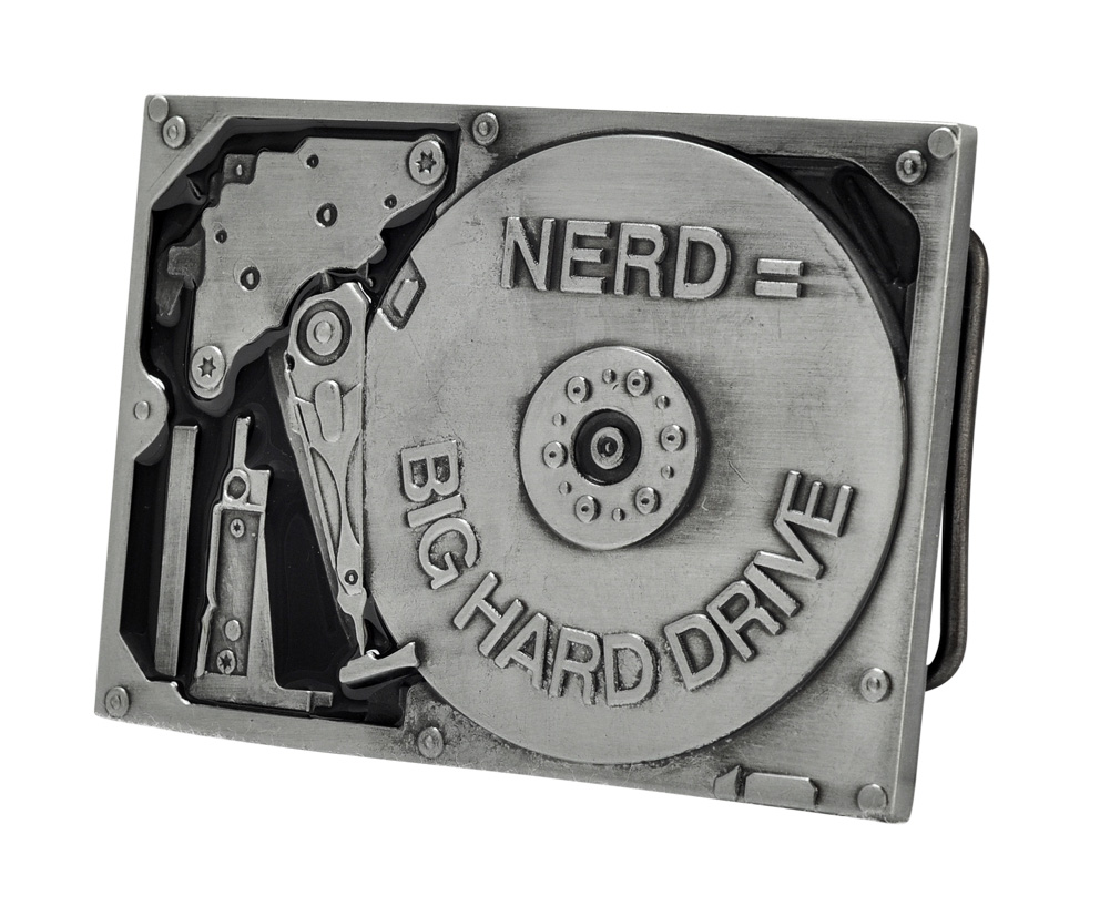 Nerd Equals Big Hard Drive Belt Buckle Funny Metal Cool Unique Hip New eBay