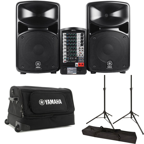 Yamaha STAGEPAS 600i Portable PA System With Rolling Case & Speaker