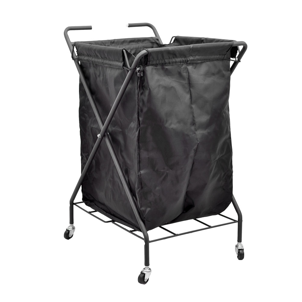 Nylon Rolling Laundry BIN Dirty Gym Towel Metal Storage SPA Salon