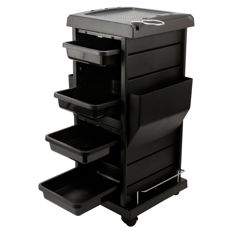 BLACK Deluxe Trolley Cart Hair Beauty Salon Equipment Shelves Rolling Locking eBay