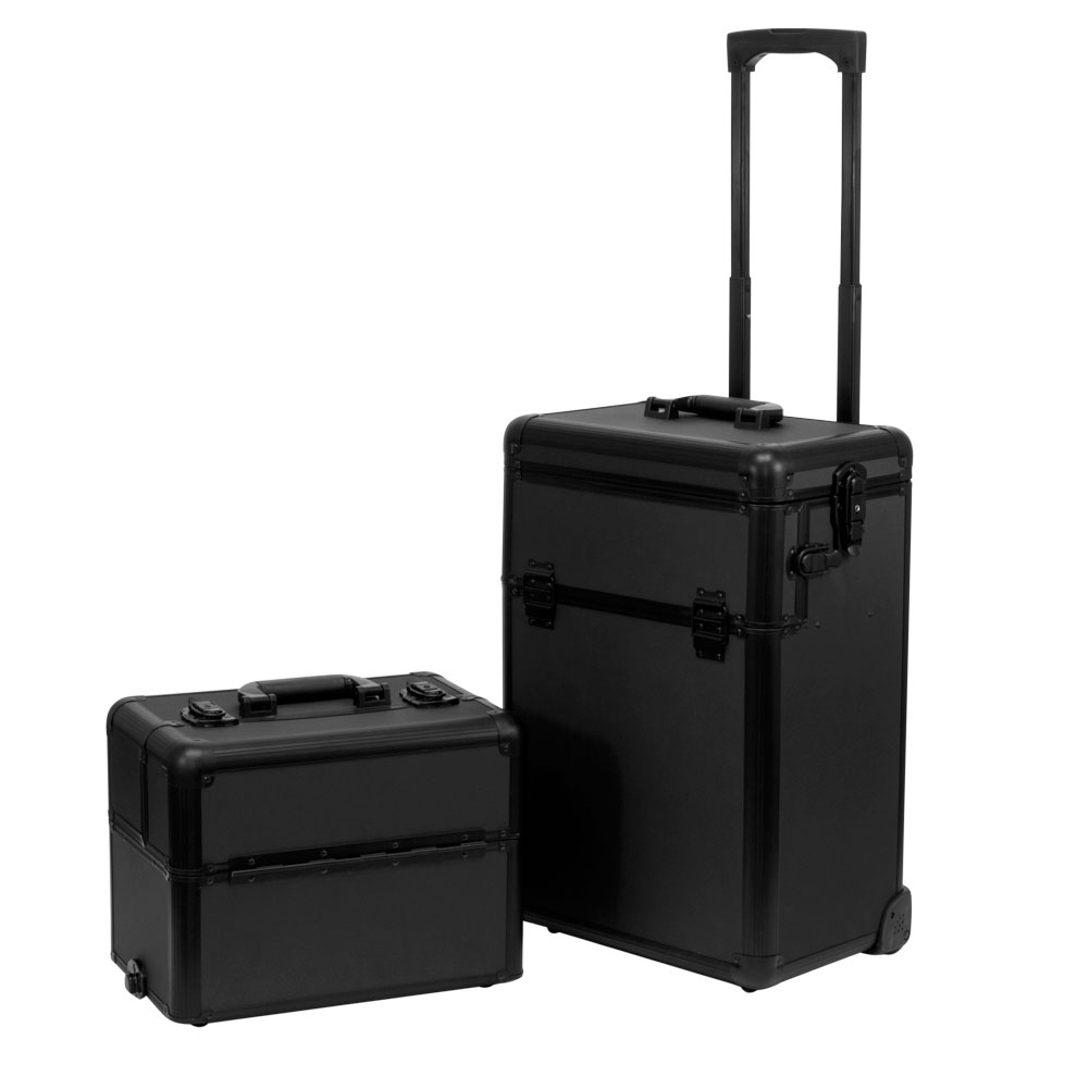 PRO Stackable Rolling Train Lockable Box Case Organizer Storage Trolley