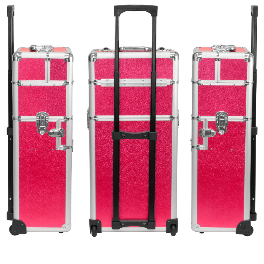 PRO Stackable Rolling Train Lockable Box Case Organizer Storage Trolley 2 Wheel eBay