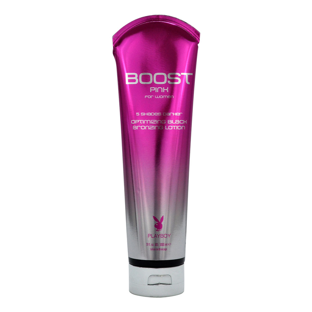 Playboy PINK BOOST Women Tanning Moisturizer OIL Bed Indoor Bronzer
