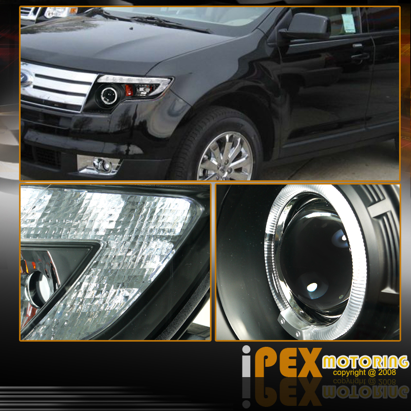 BRIGHT ( LED DRL Bar ) 20072010 Ford Edge Halo Projector Black