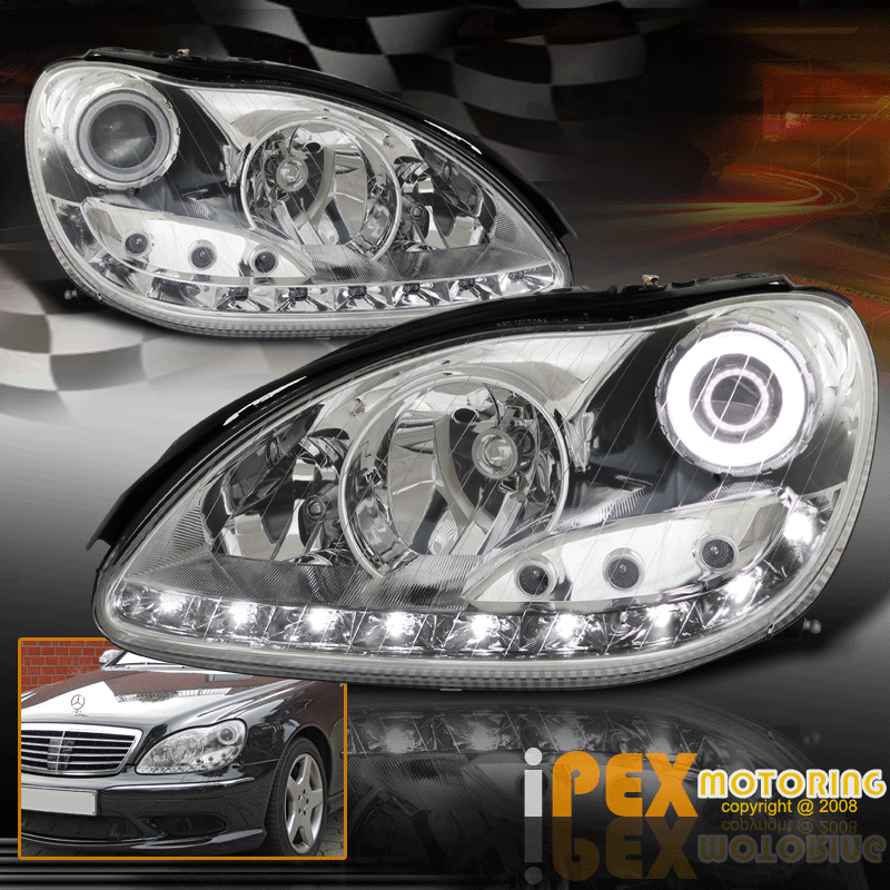 20002005 Mercedes Benz SCLASS W220 S430/S500/S600 Halo LED Projector