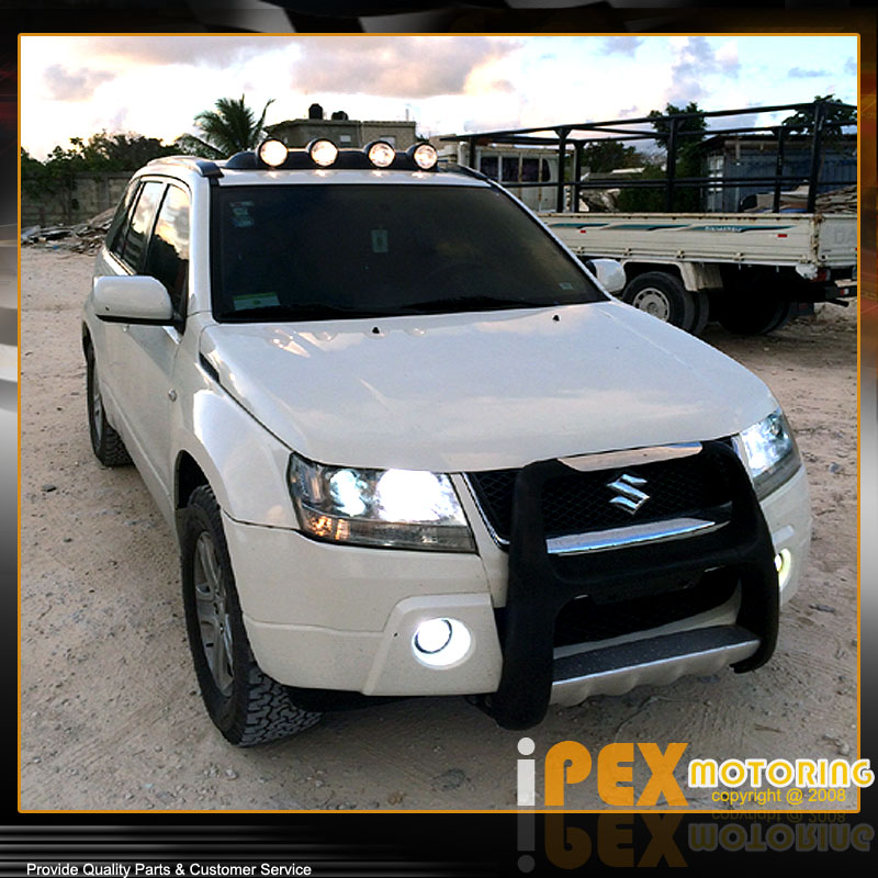 FOUR CLEAR LENS 4X4 OFF ROAD ROOF TOP FOG LAMPS LIGHTS BAR SUV eBay