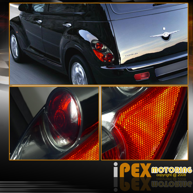 20012005 Chrysler PT Cruiser ( Limited BlackSmoked ) Euro Tail Lights Pair