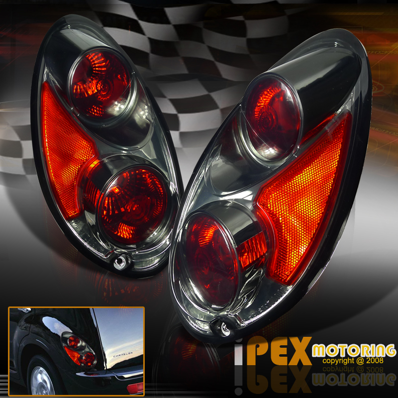 20012005 Chrysler PT Cruiser ( Limited BlackSmoked ) Euro Tail Lights Pair