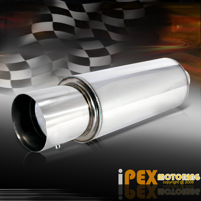 [Loud & Deep] 4" Outlet X 2.5" Inlet Tip Stainless Steel N1 Muffler W