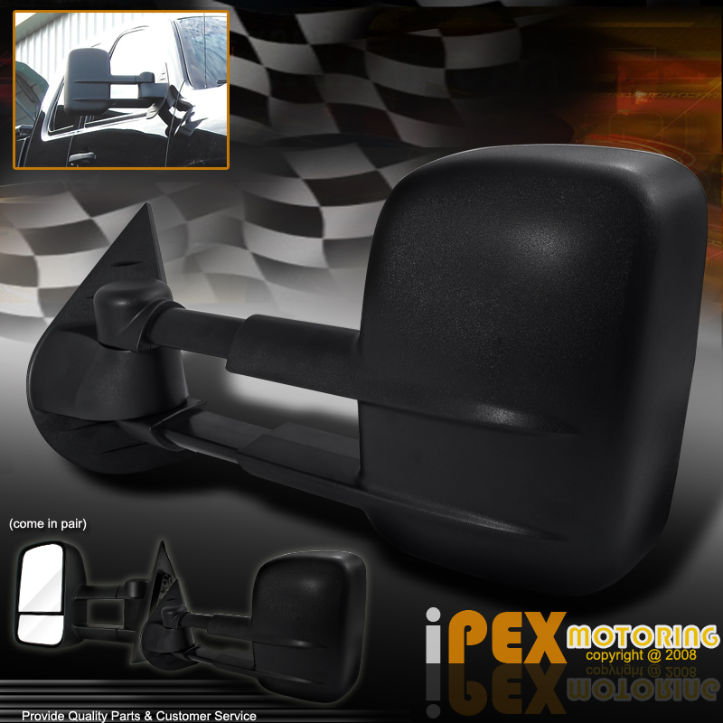 MANUAL TOW CAMPER EXTENDED REAR SIDE VIEW HAULING CAMPING TRAILER TRUCK