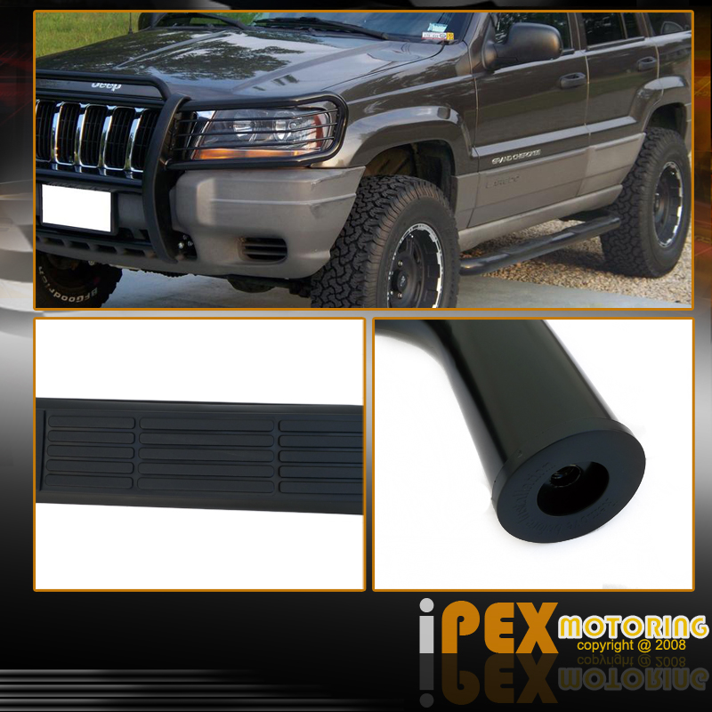 Black 3" Side Step Nerf Bars Running Board For 19992004 Jeep Grand
