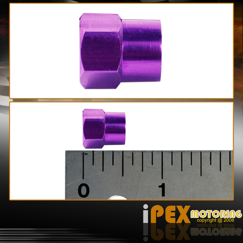 4 Piece Set (Purple) "Hex" Tire Air Valve Stem Caps Car Truck ATV