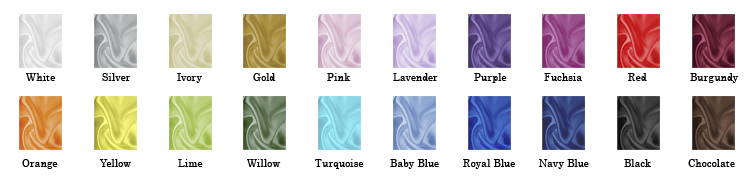 Luxurious Satin Chair Sashes / Bows - Premium Chair Linens