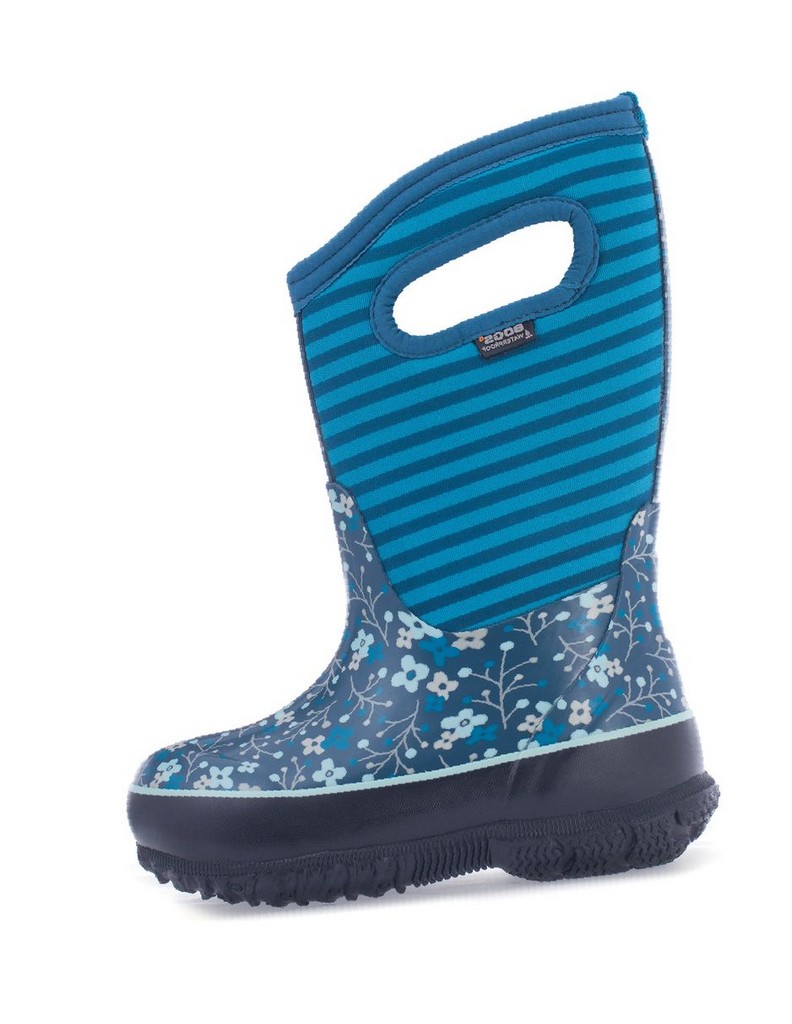 Bogs Muck Boots Girls Kids Flower Stripe Waterproof Insulated 71560A