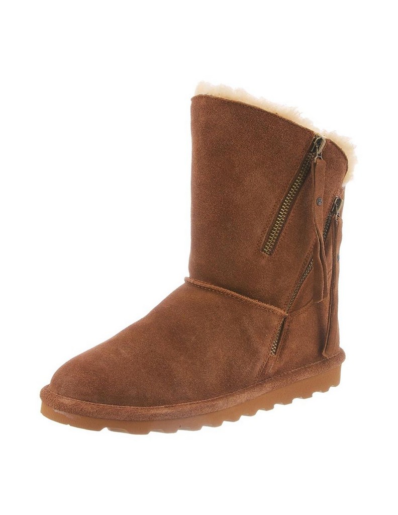 Bearpaw Boots Womens Mimi Slim Tread Fringe Zipper Faux Snake 1901W eBay