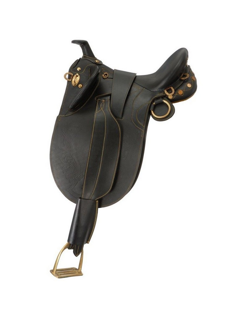 Australian Outrider Saddle Horn Stock Poley Black AS1477