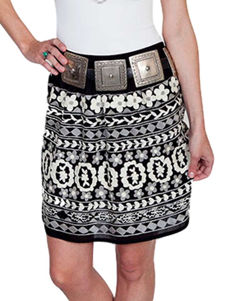 Scully Western Skirt Womens Geometric Print Elastic Short Skirt E219 eBay