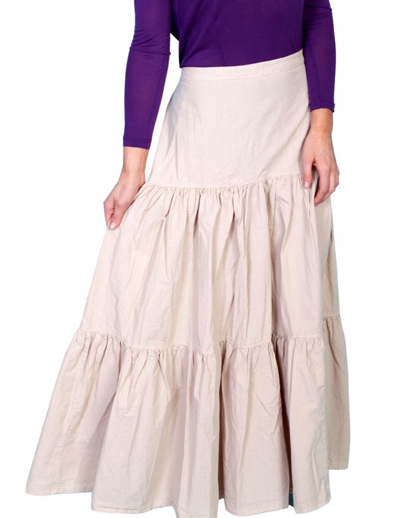 Scully Western Skirt Womens Solid Cotton Elastic Long PSL077 eBay