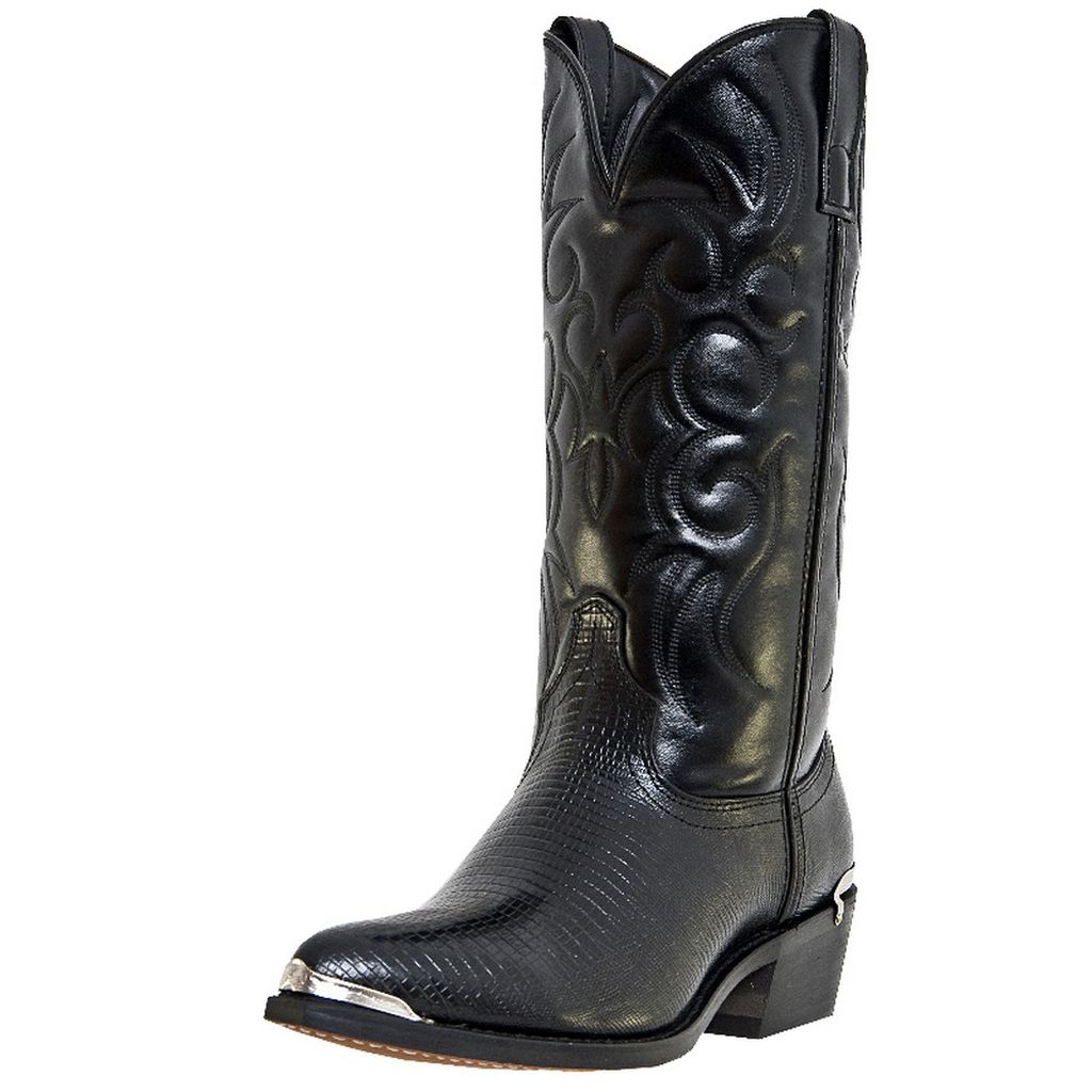 Laredo Western Boots Mens Cowboy Atlanta Exotic Lizard Black 68085