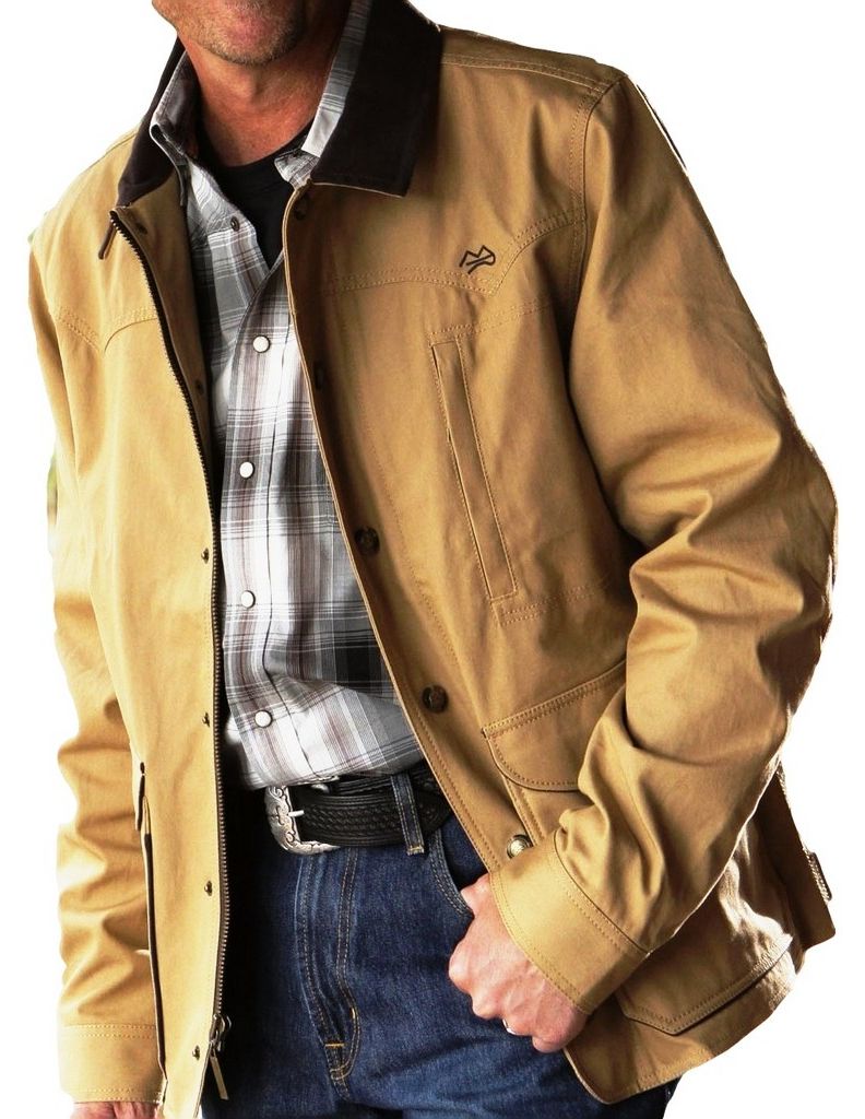 Miller Ranch Coat Mens Outerwear Canvas Jacket L Tan DWJ2002000 eBay