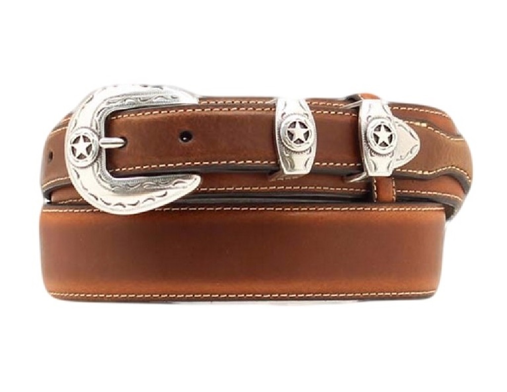 Nocona Western Belt Mens Leather Ranger Star Concho Mocha N2481802 eBay