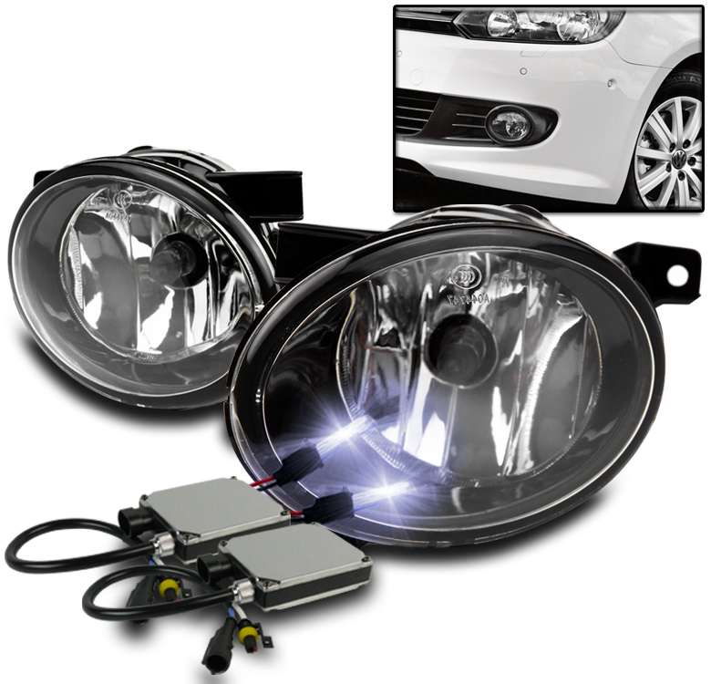 20102012 VW GOLF JETTA MK6 CHROME BUMPER DRIVING FOG LIGHT+10000K