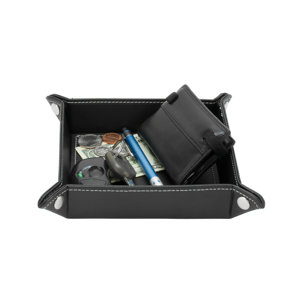 CHOOSE Leather Catchall Valet Tray Organizer Coin Change Key Wallet