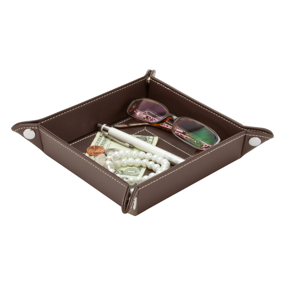 CHOOSE Leather Catchall Valet Tray Organizer Coin Change Key Wallet Phone Caddy eBay