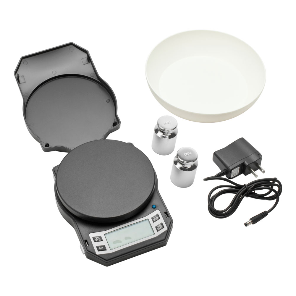 AWS Compact Digital Bowl Scale Calibration Weights AC Plug 500g X 0.01g