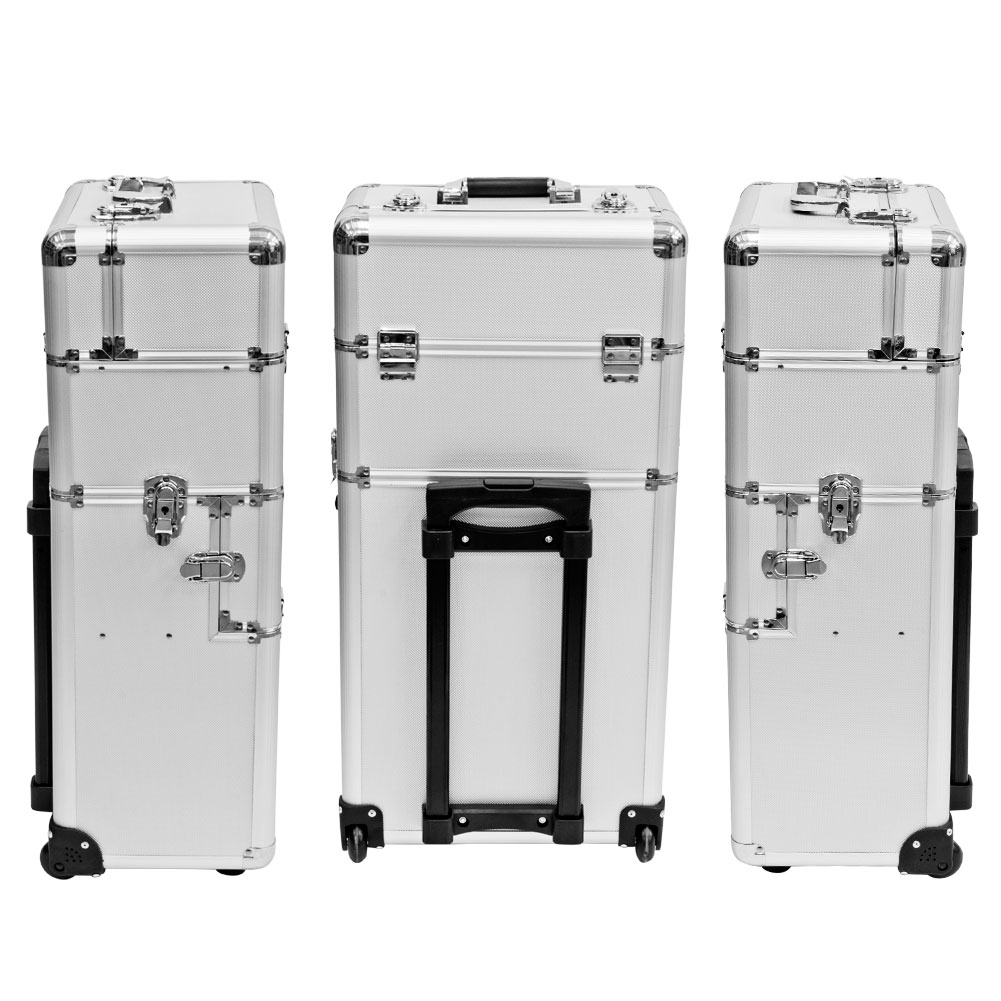 PRO Stackable Rolling Train Lockable Box Case Organizer Storage Trolley