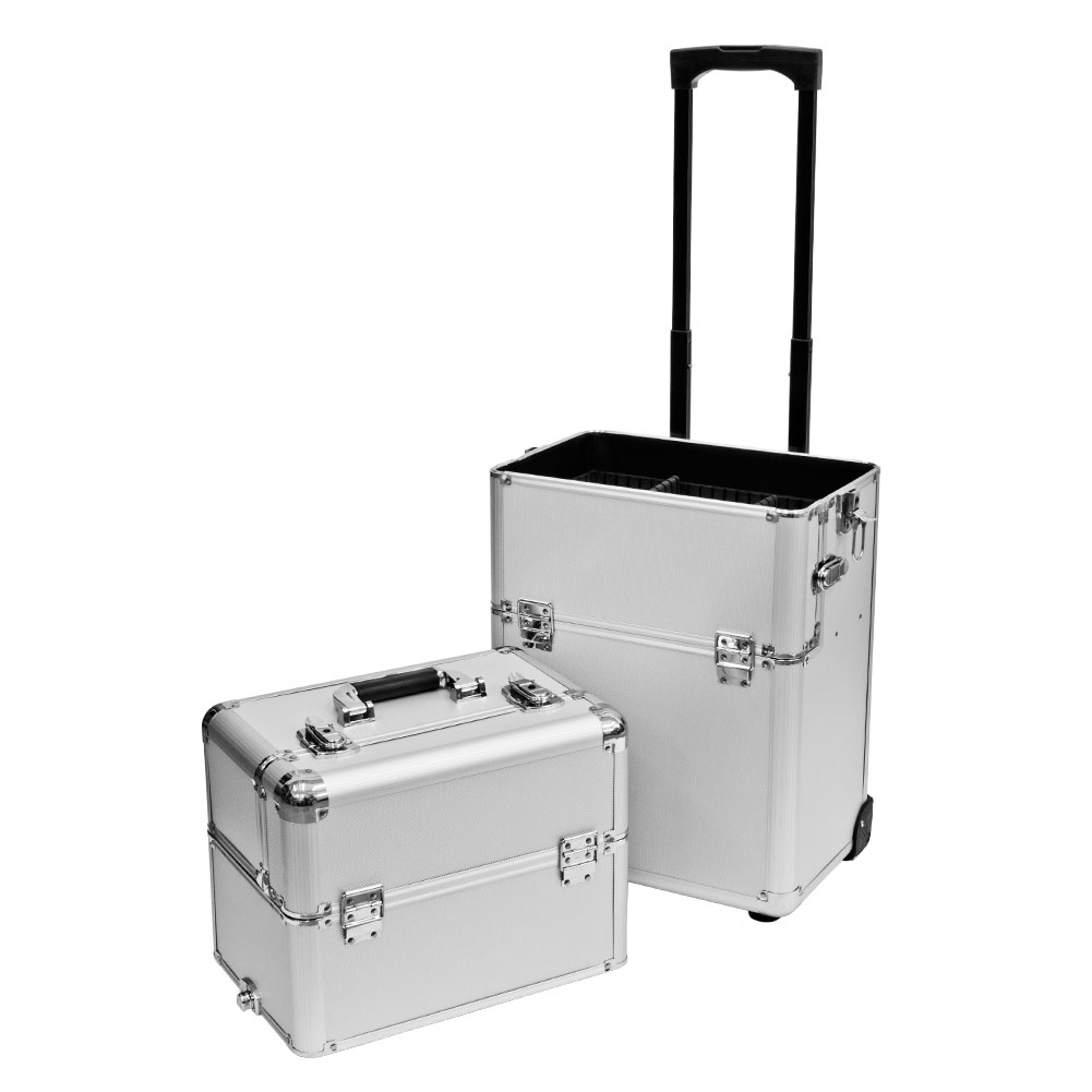 PRO Stackable Rolling Train Lockable Box Case Organizer Storage Trolley