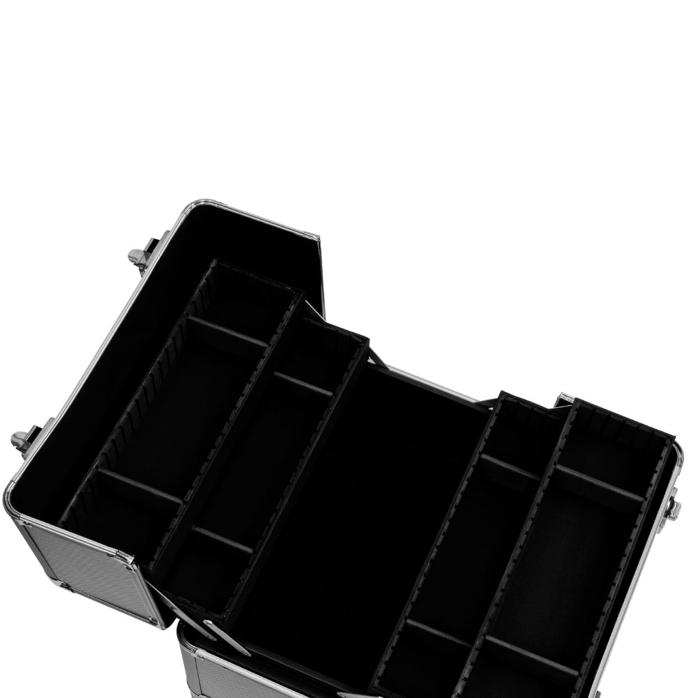 PRO Stackable Rolling Train Lockable Box Case Organizer Storage Trolley