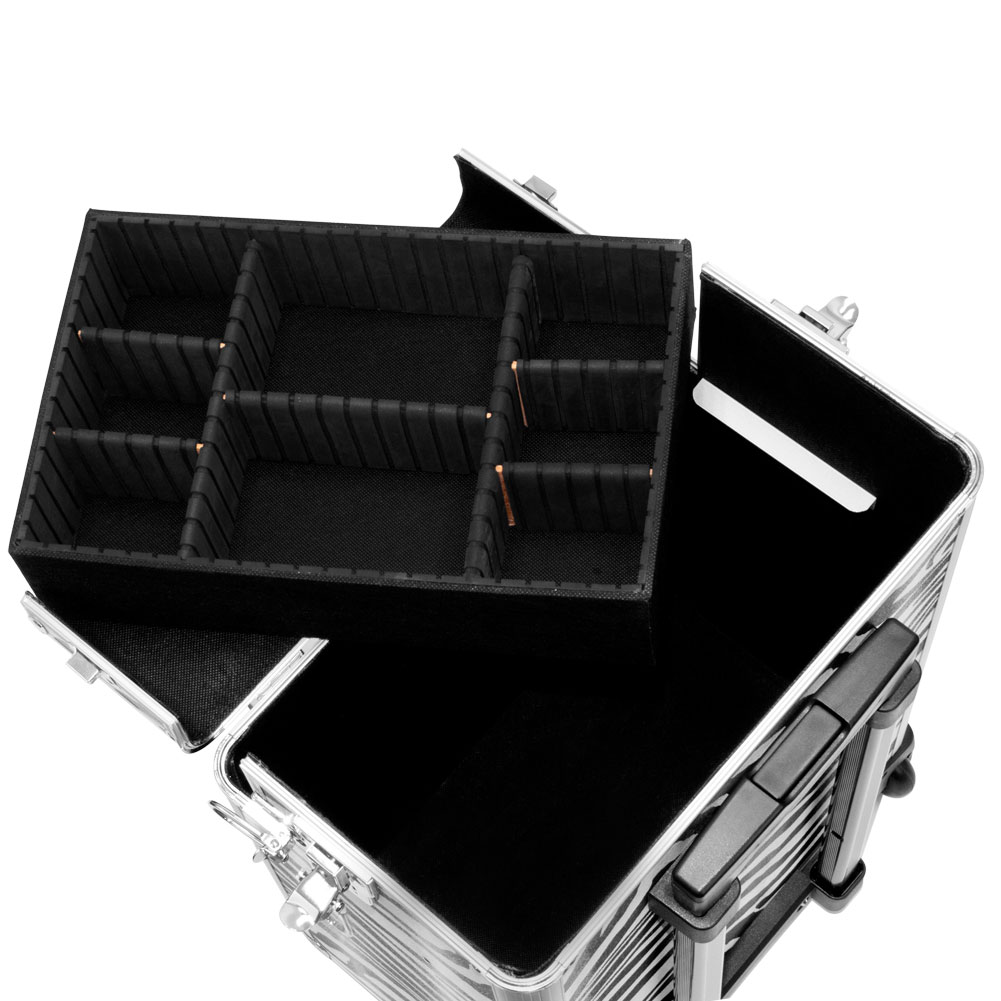 PRO Stackable Rolling Train Lockable Box Case Organizer Storage Trolley
