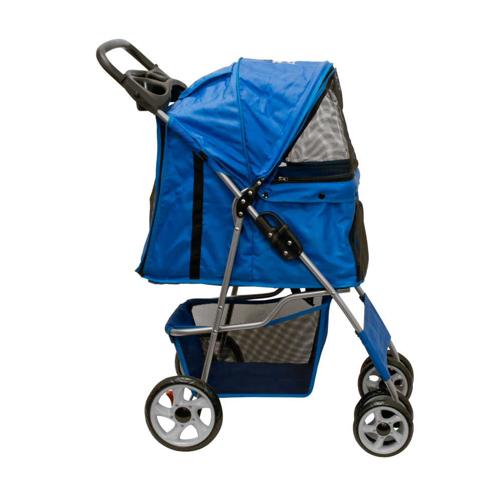 Lucky Lola Folding 4 Wheel Pet Stroller Carrier Dog Cat Rain Cover