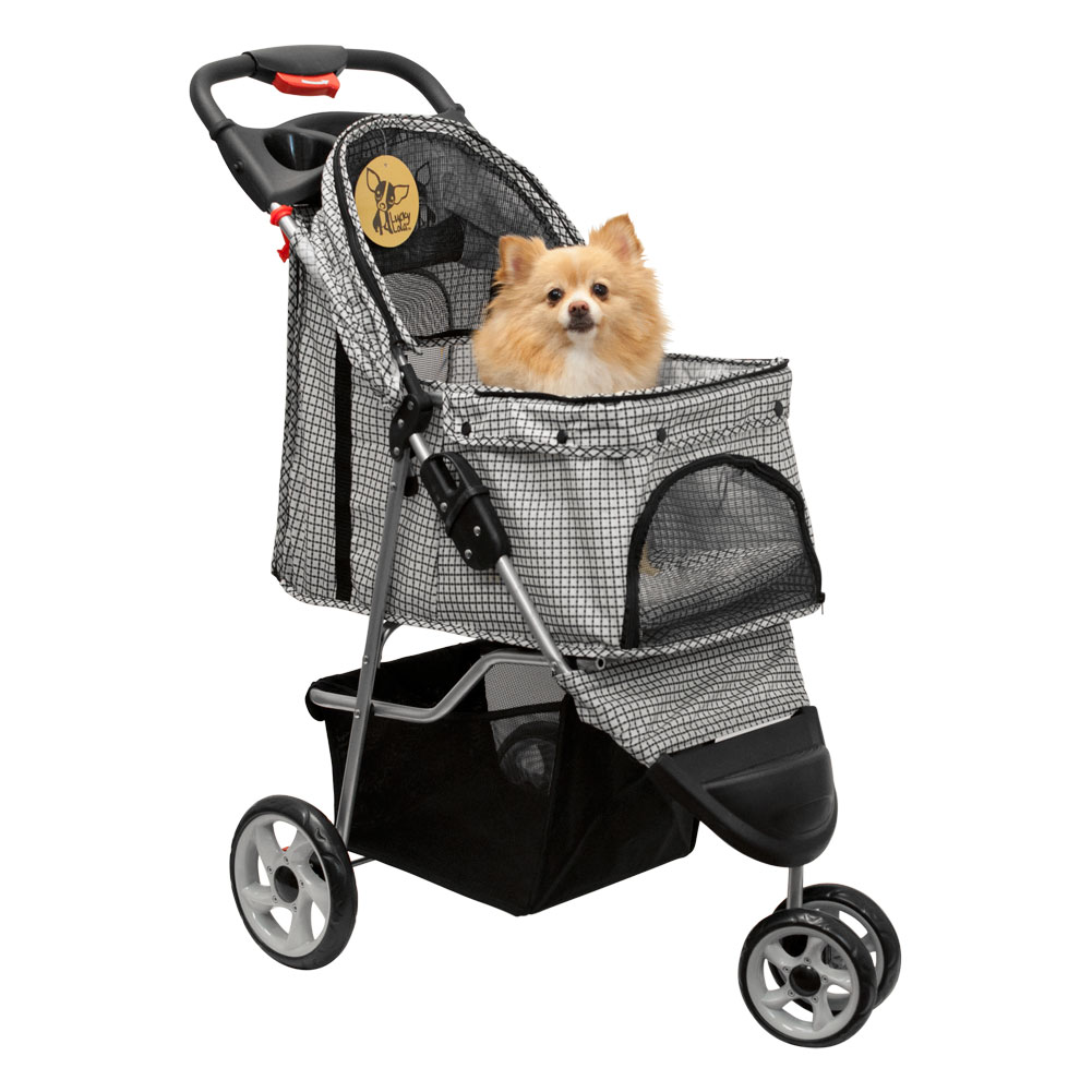 One Hand Closure Pet Stroller Dog Cat Folding Carrier Animal Rain Cover