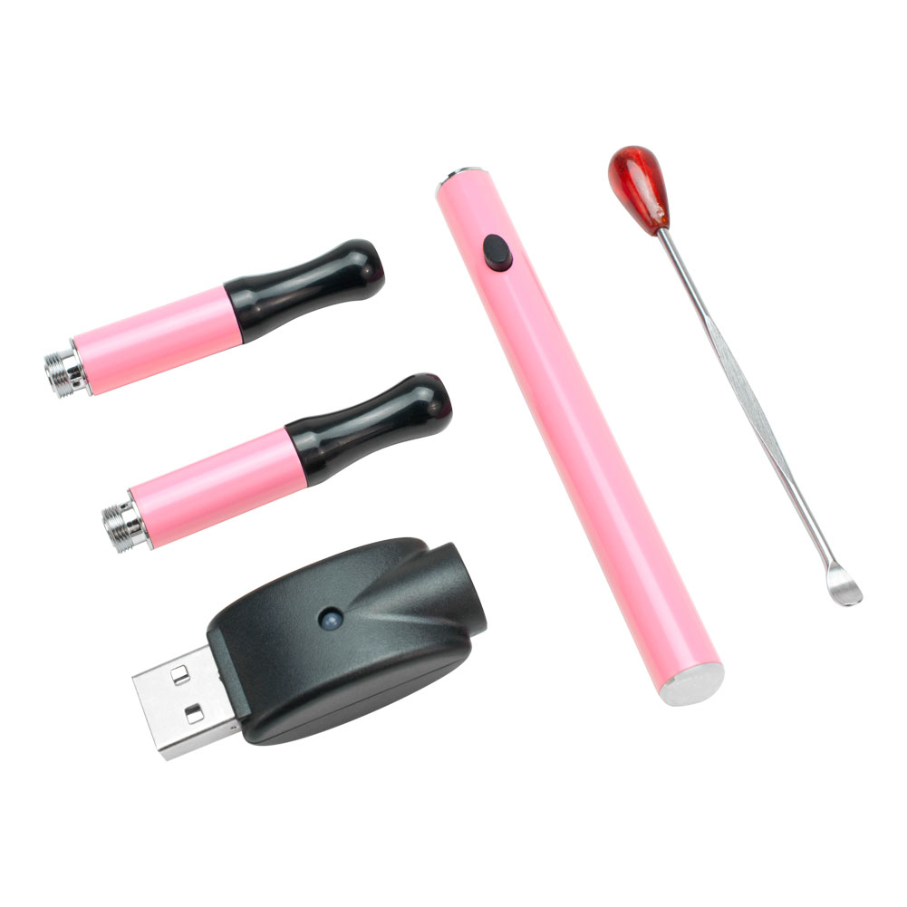 Miniature Vaporizer Pen LED JR Vape Dual Mouthpiece Kit Set 510 W/ USB