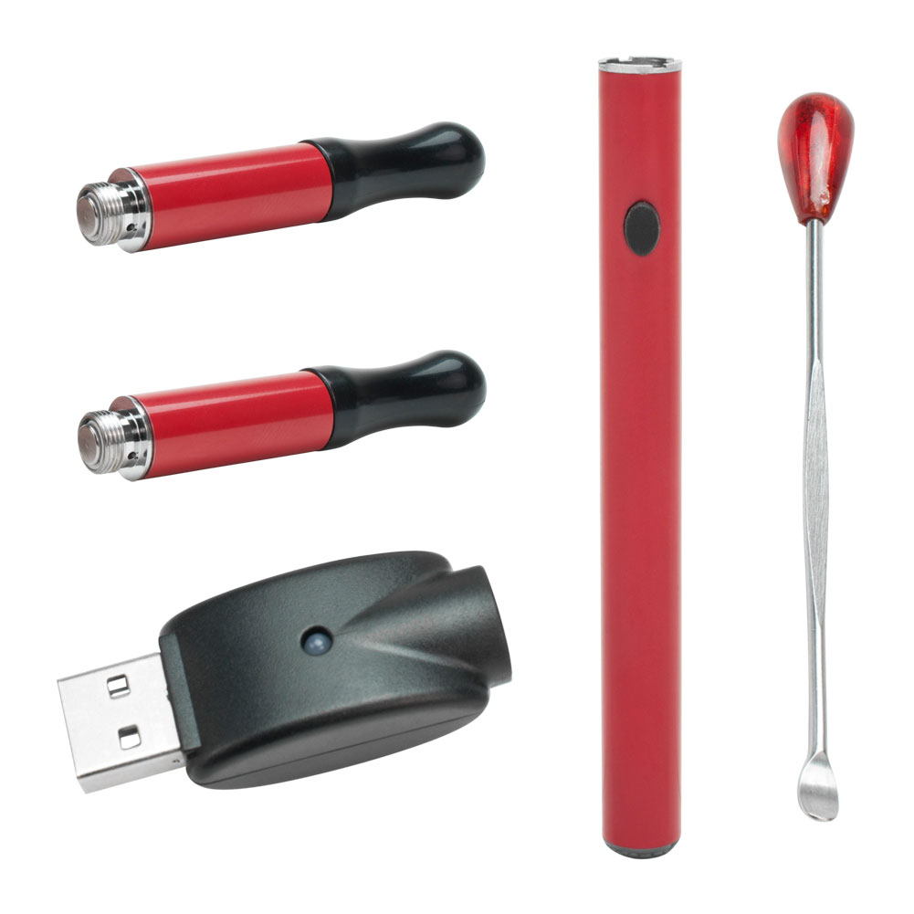 Miniature Vaporizer Pen LED JR Vape Dual Mouthpiece Kit Set 510 W/ USB