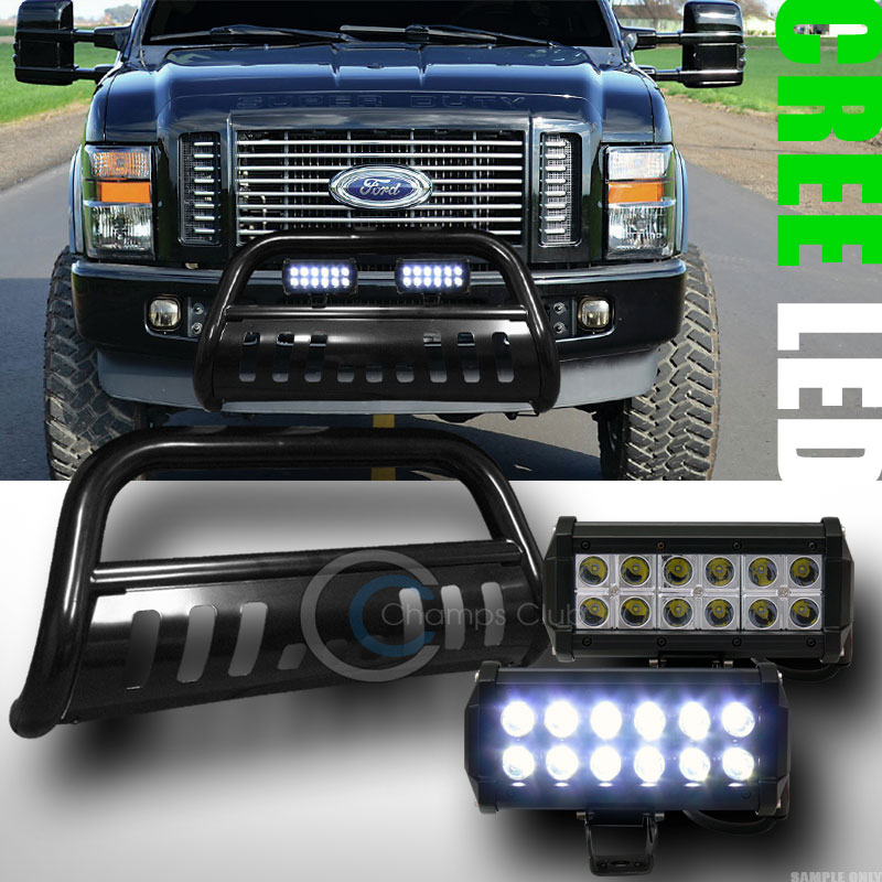 BLK BULL BAR BUMPER GRILL GUARD+36W CREE LED FOG LIGHTS LAMP 20082010 F250/F350 eBay