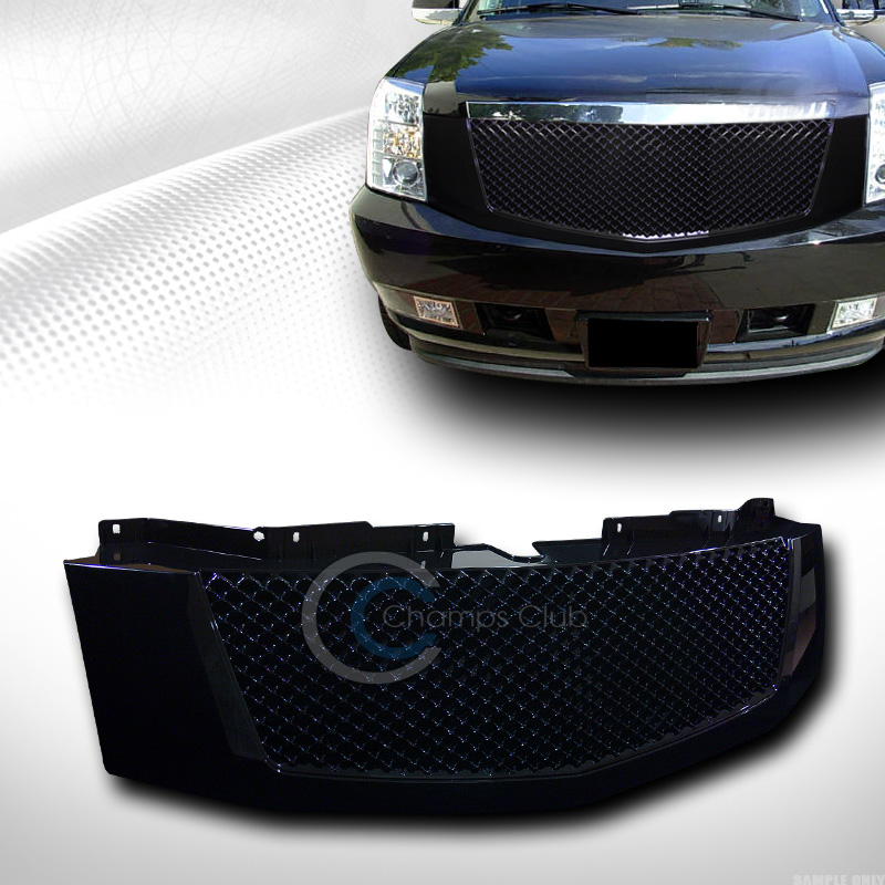 BLK SPORT MESH FRONT HOOD BUMPER GRILL GRILLE COVER ABS 0714 CADILLAC